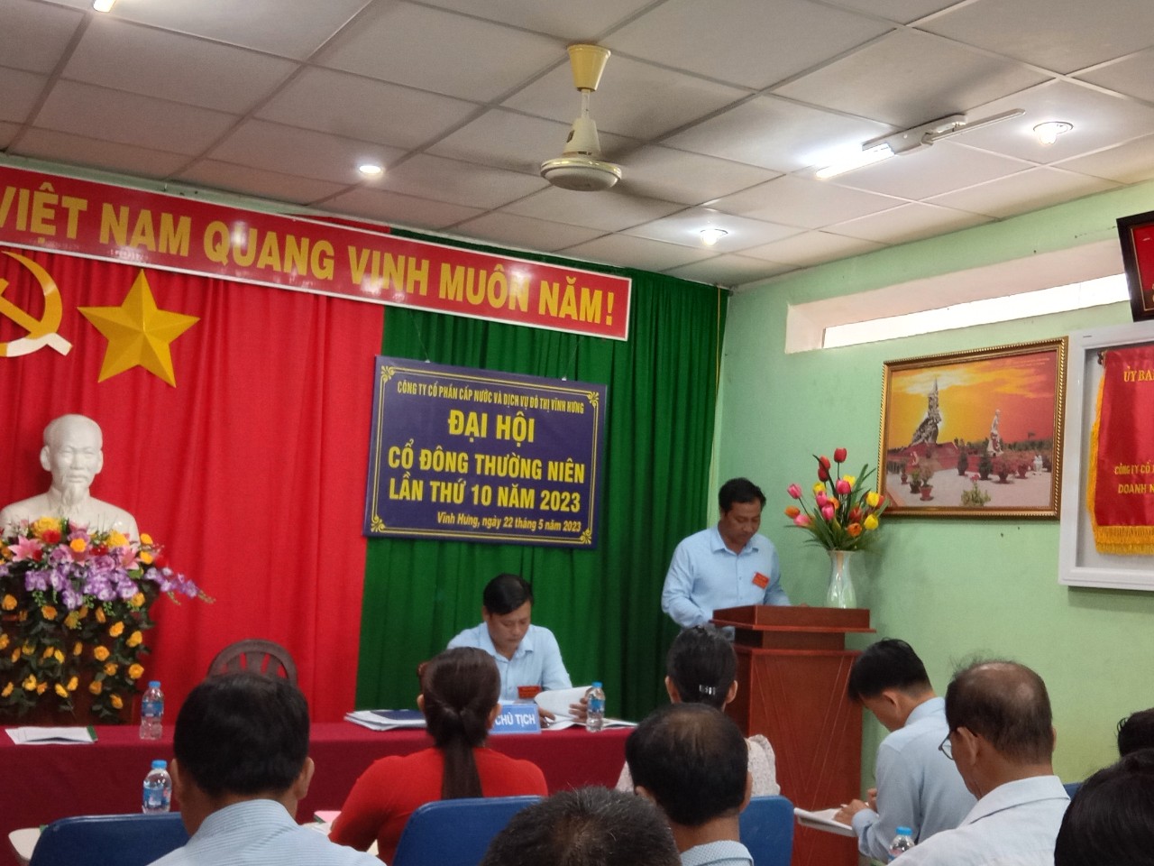MỘT SỐ HÌNH ẢNH LÃNH ĐẠO CÔNG TY PHÁT BIỂU